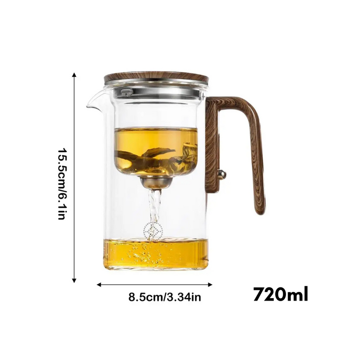 ClearBrew – Elegante Transparante Theepot voor Koffie & Thee Bowlift