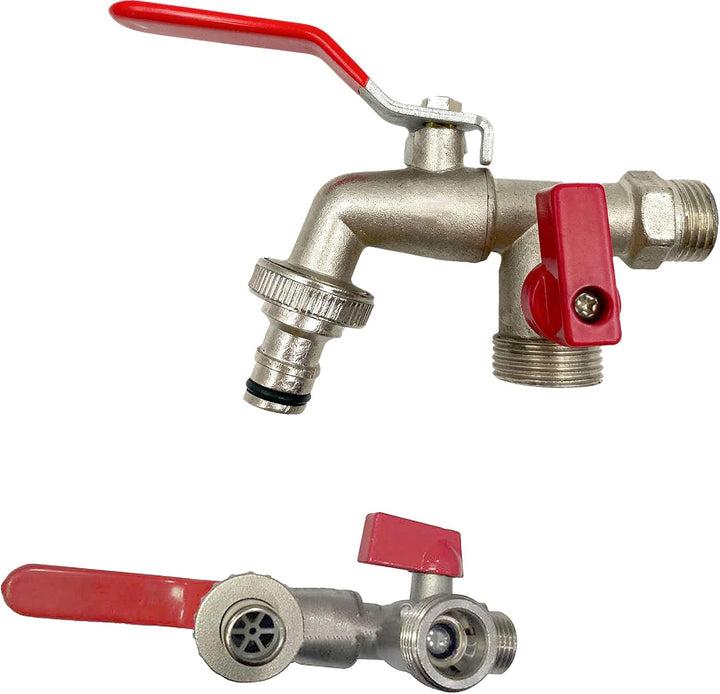Double water tap stainless steel with 2 outlets | Bowlift