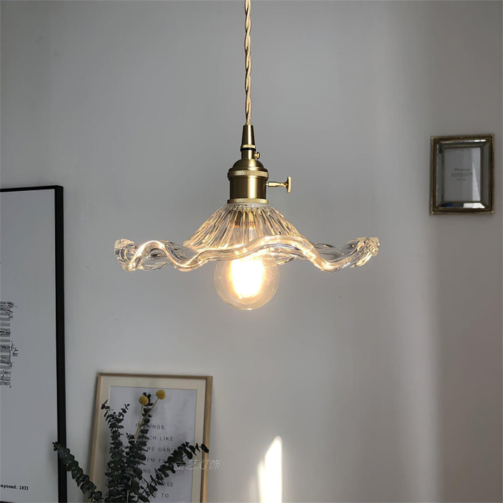 BowLift | Chic Hibiscus Glass Pendant Lamp