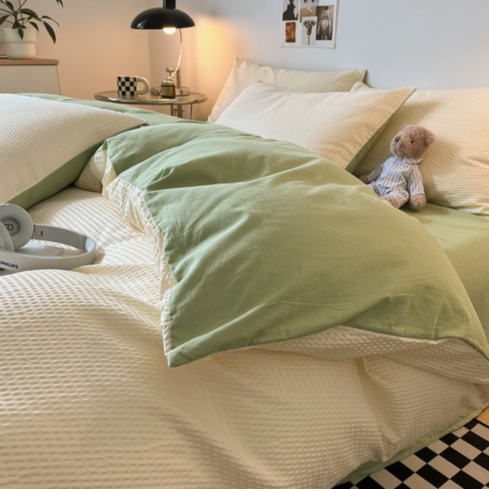 BowLift | Beaumont Ultra-Soft Waffle Duvet Set | 3pcs Set
