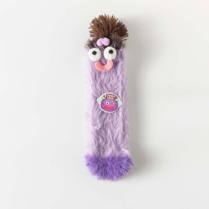 BowLift | Coral velour three-dimensional original socks