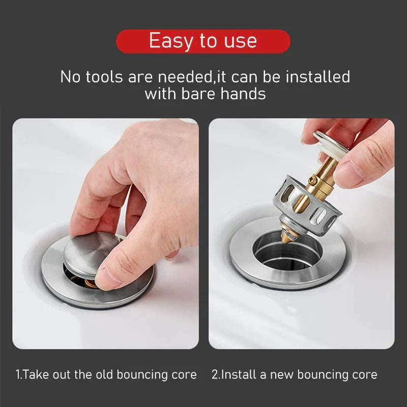BowLift | Universal Stainless Steel Pop-up Drain Filter