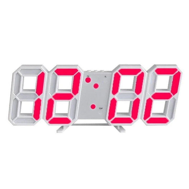 BowLift | Modern 3D digital wall clock with LED backlight