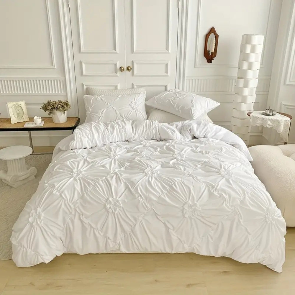 BowLift | Duvet Cover Set Pinch Pleat Floral Design