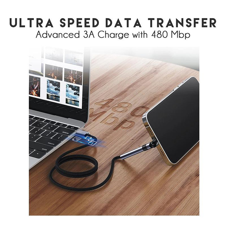 BowLift | Rotatable Phone Stand Charger Cable