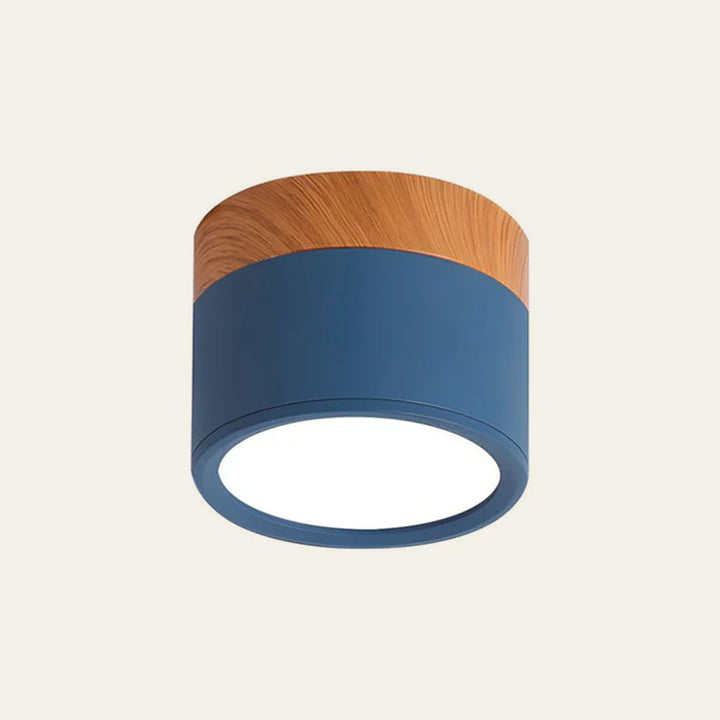 BowLift | Ceiling Light with Pink Flush Wood Finish