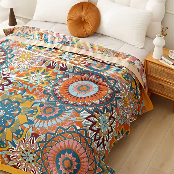 BowLift | Moroccan Floral Jacquard Cotton Blanket