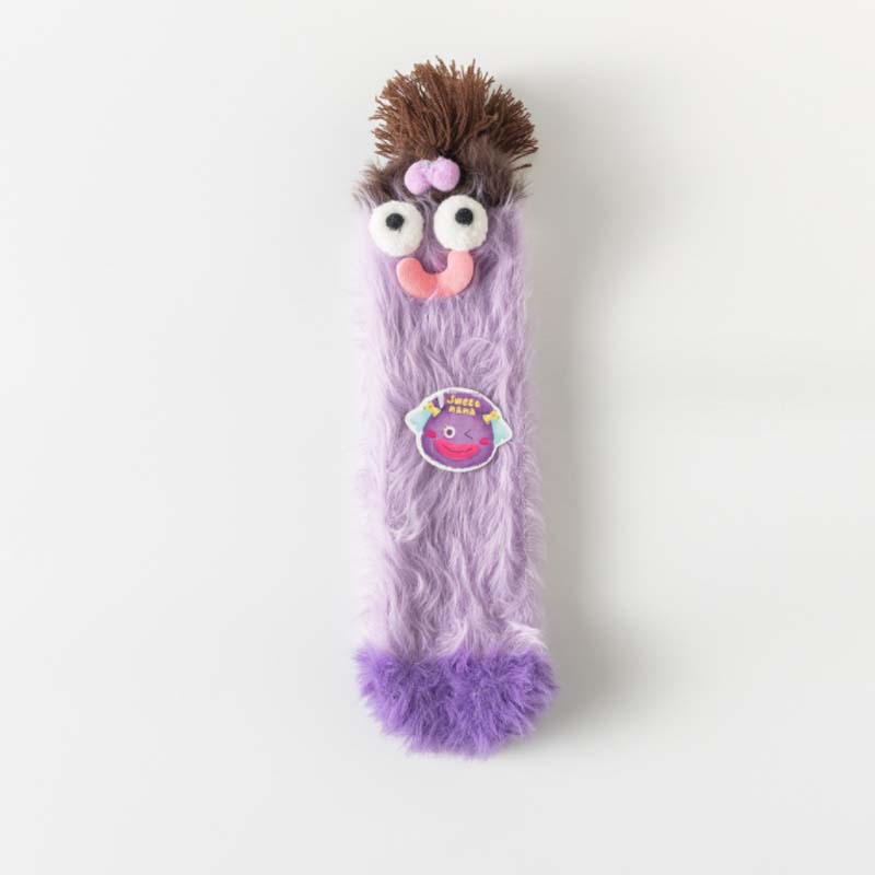 BowLift | Coral velour three-dimensional original socks