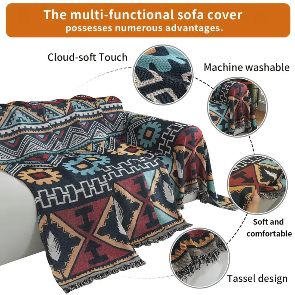 BowLift | Aztec Geometric Pattern Sofa Cover