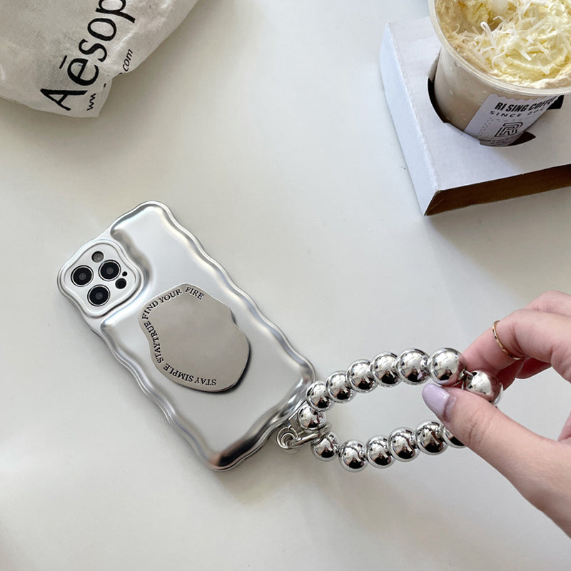 BowLift | Matte Silver Ball Bracelet Air Cushion Case for iPhone
