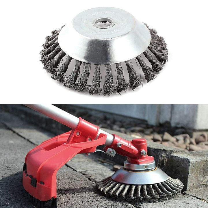 Weed brush for garden cleaner Bowlift