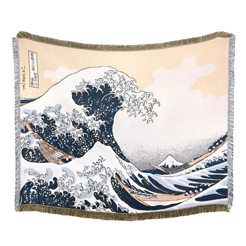 BowLift | Classic Great Wave Throw Blanket