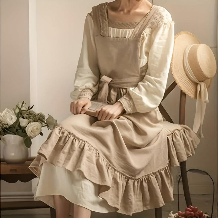BowLift | Rustic Ruffle Linen Apron