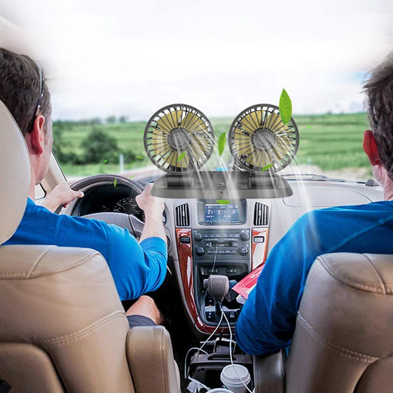 BowLift | Dual Head Car Auto Cooling Air Circulator Fan