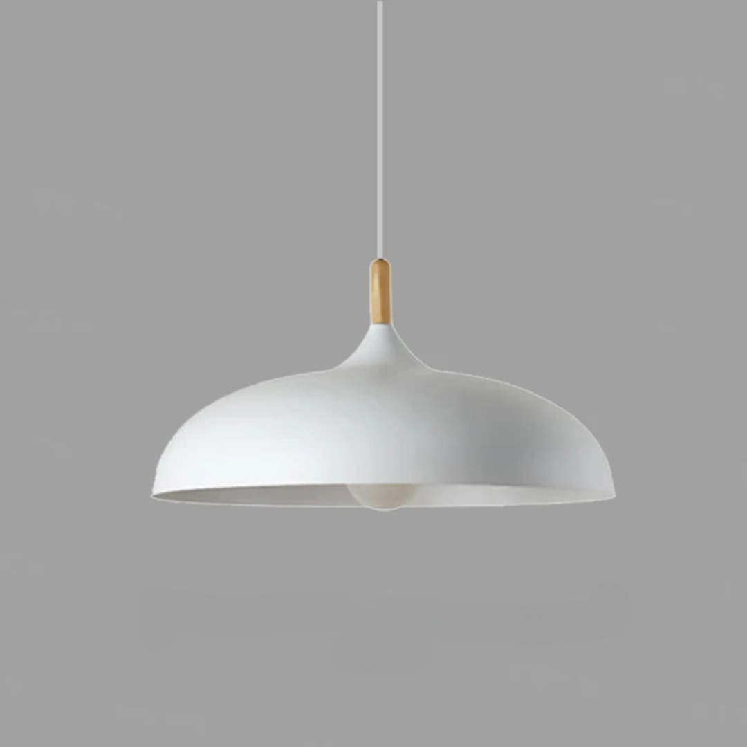 Oak Pendant Light with Minimalist Design for Dining or Living Room