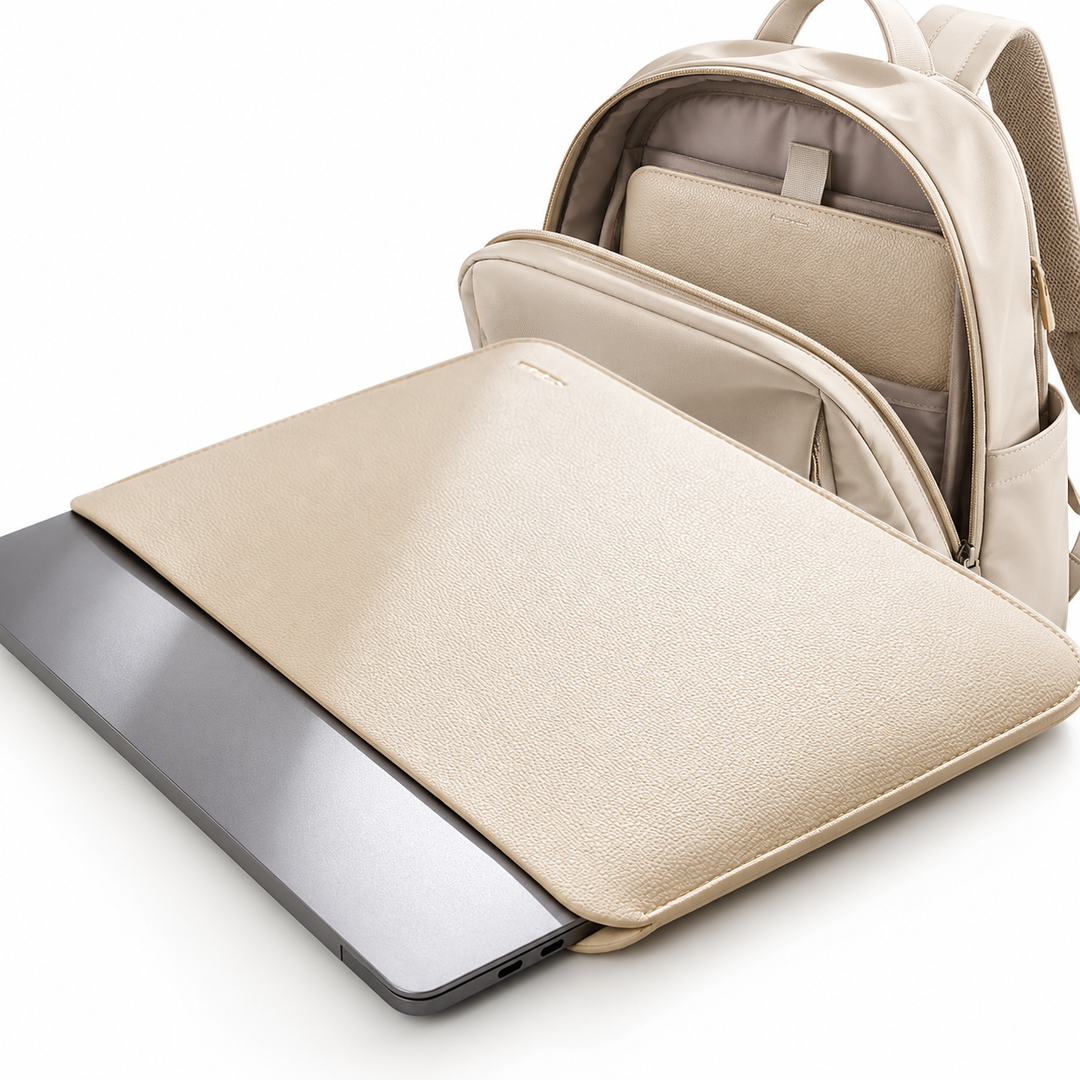 Slim Pebbled Leather Laptop Sleeve for Ultrabooks Bowlift