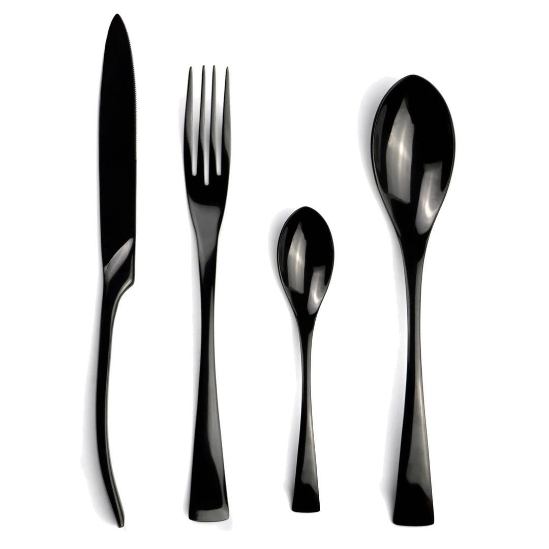 BowLift | Classical Black Rose Cutlery Set