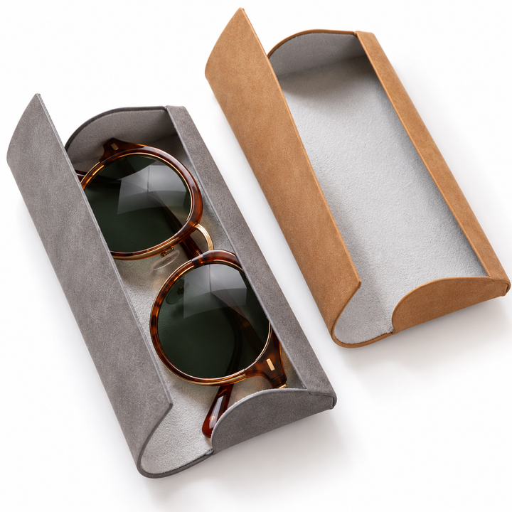Suede Hard-Shell Foldable Glasses Case Bowlift