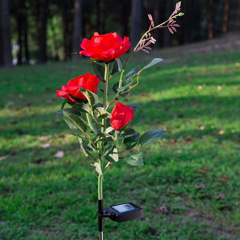 BowLift | Solar-powered rose lights – garden stakes with solar panel for decorative lighting