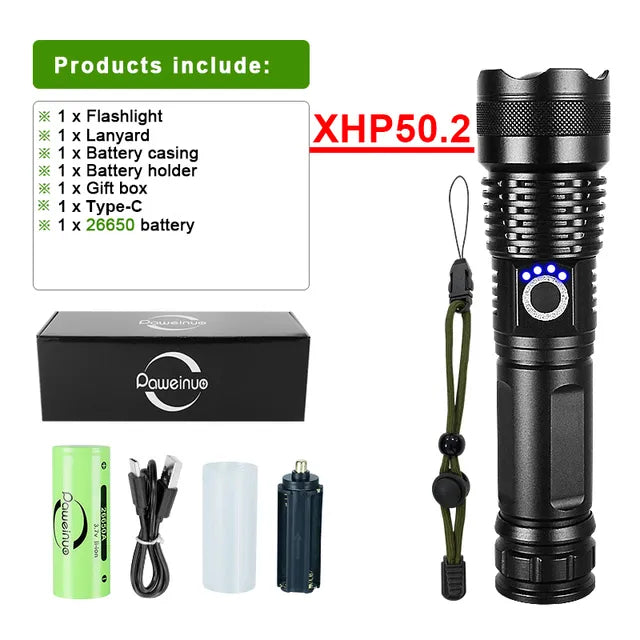 LumiBeam Flashlight - Powerful Rechargeable LED Flashlight Bowlift