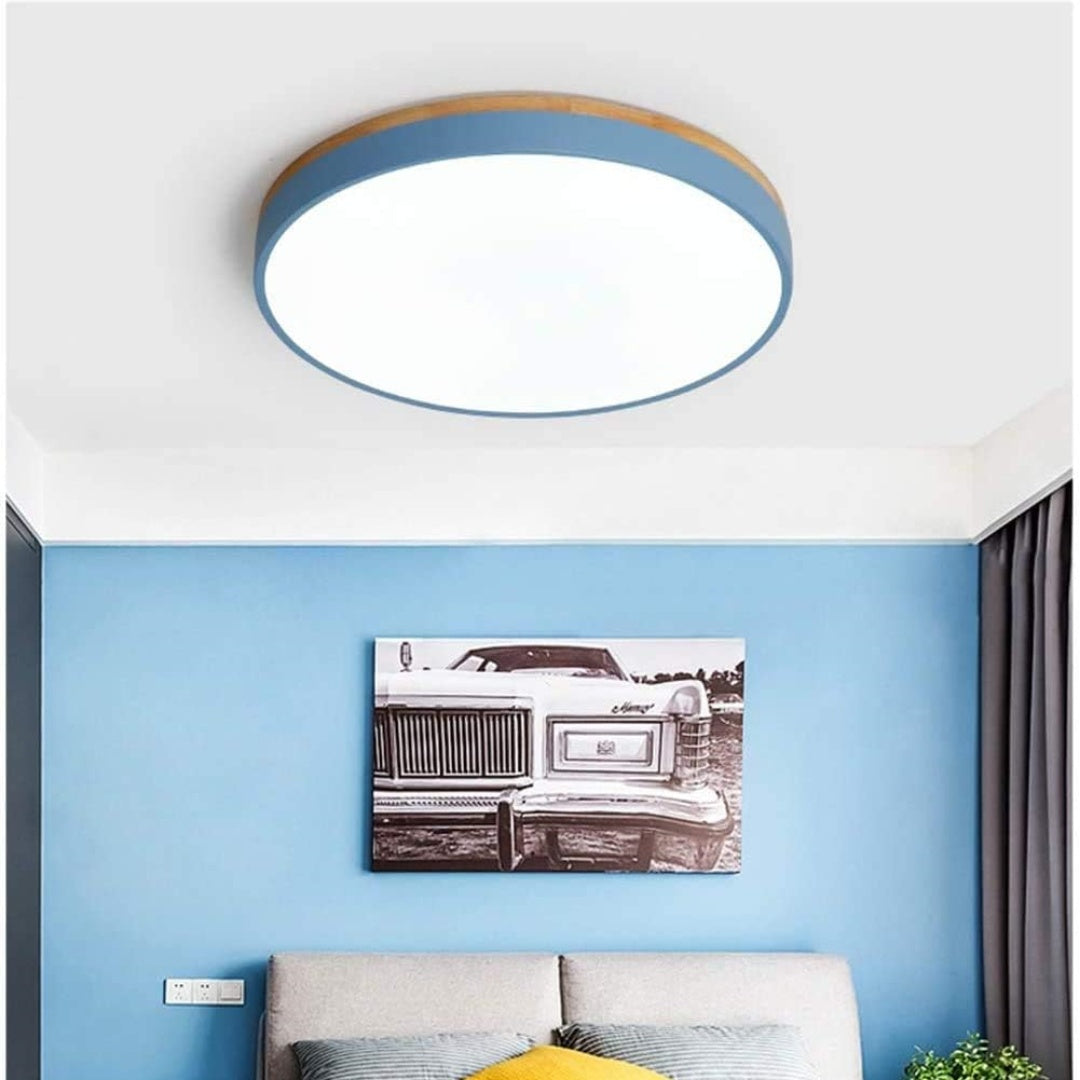 BowLift | Ceiling Lights Natural Wood Flush Mount Fixture