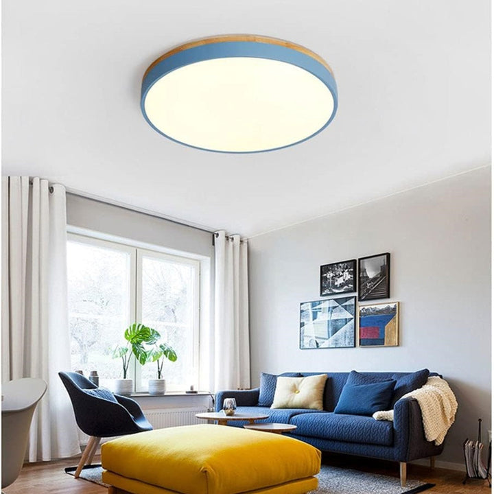 BowLift | Ceiling Lights Natural Wood Flush Mount Fixture