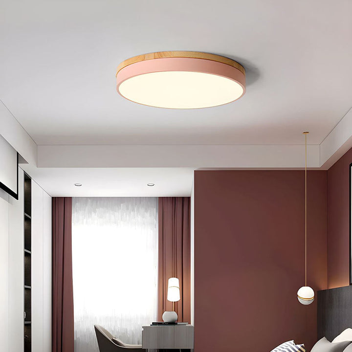 BowLift | Ceiling Lights Natural Wood Flush Mount Fixture