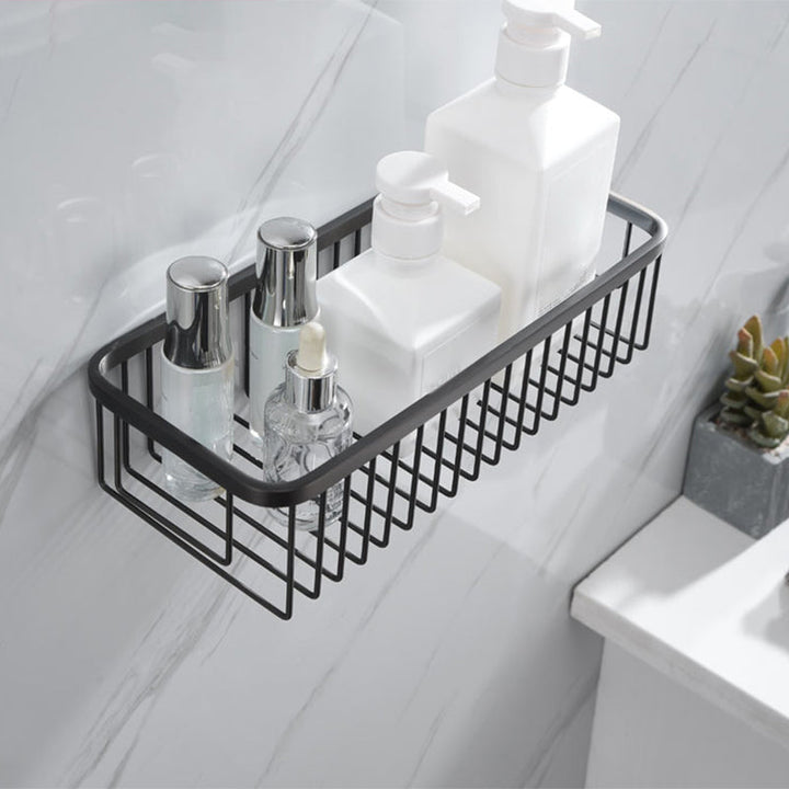 BowLift | Gray 5-piece modern bathroom accessory set made of stainless steel