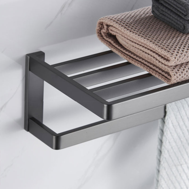 BowLift | Gray 5-piece modern bathroom accessory set made of stainless steel