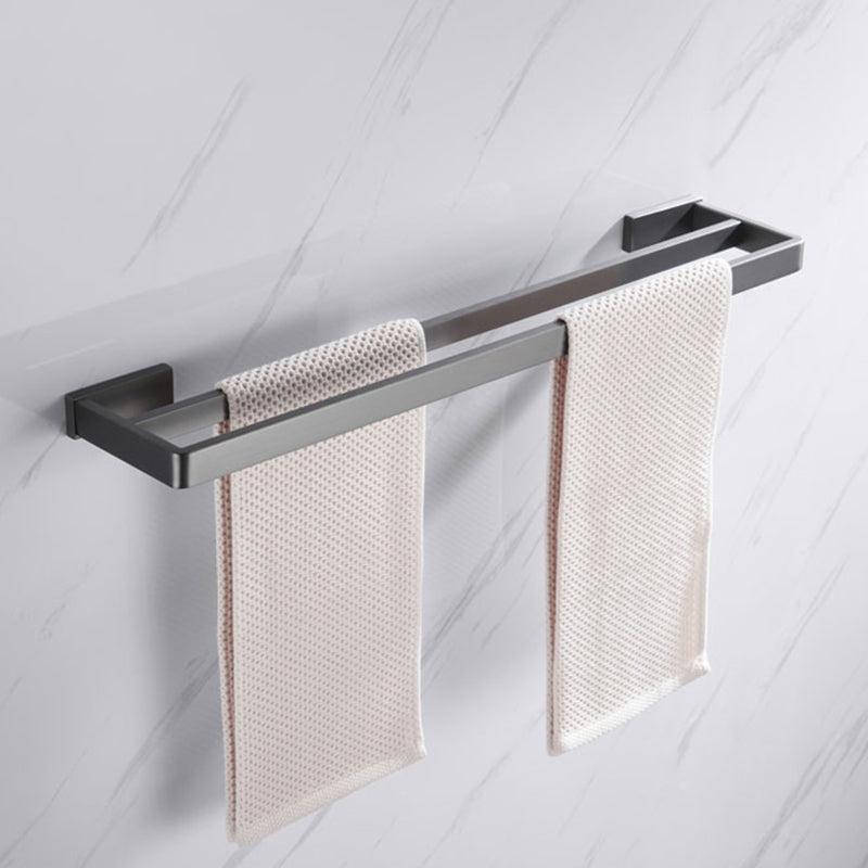 BowLift | Gray 5-piece modern bathroom accessory set made of stainless steel