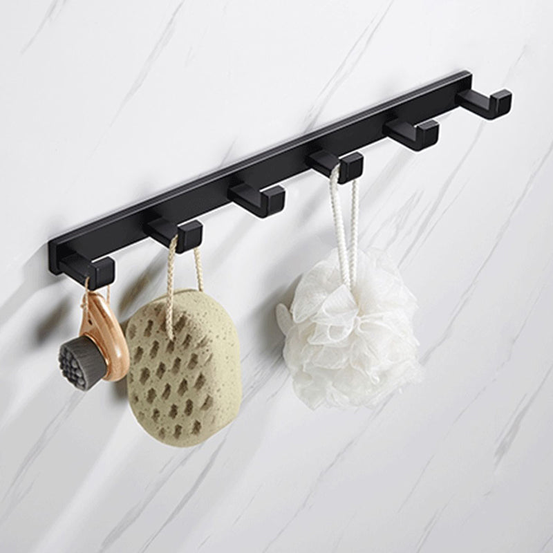 BowLift | Matte Black 5-piece modern bathroom accessory as individual piece or as set with towel bar