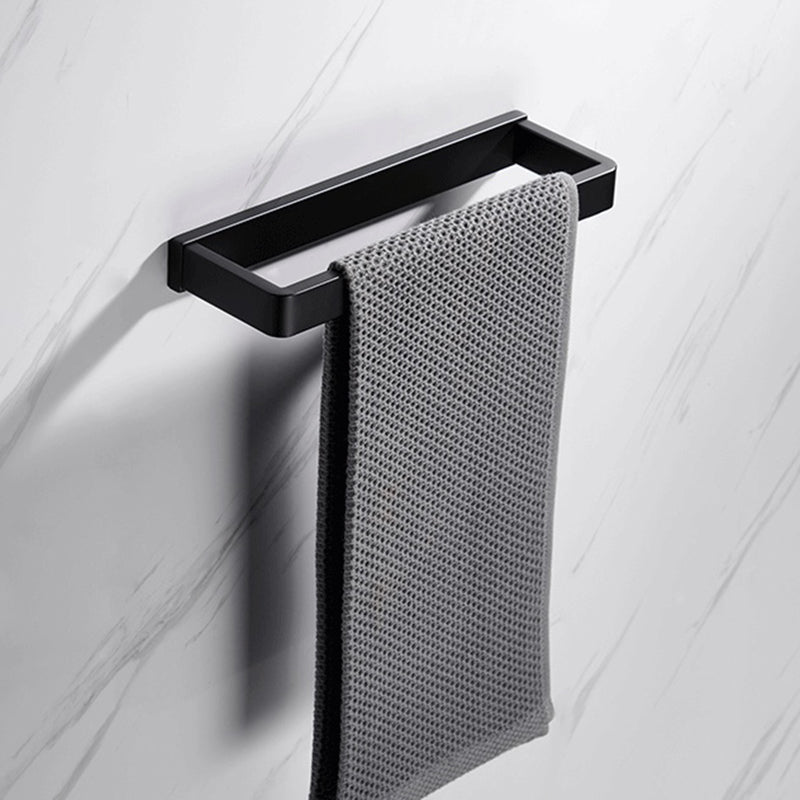 BowLift | Matte Black 5-piece modern bathroom accessory as individual piece or as set with towel bar