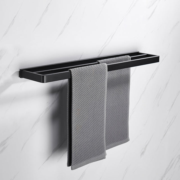 BowLift | Matte Black 5-piece modern bathroom accessory as individual piece or as set with towel bar