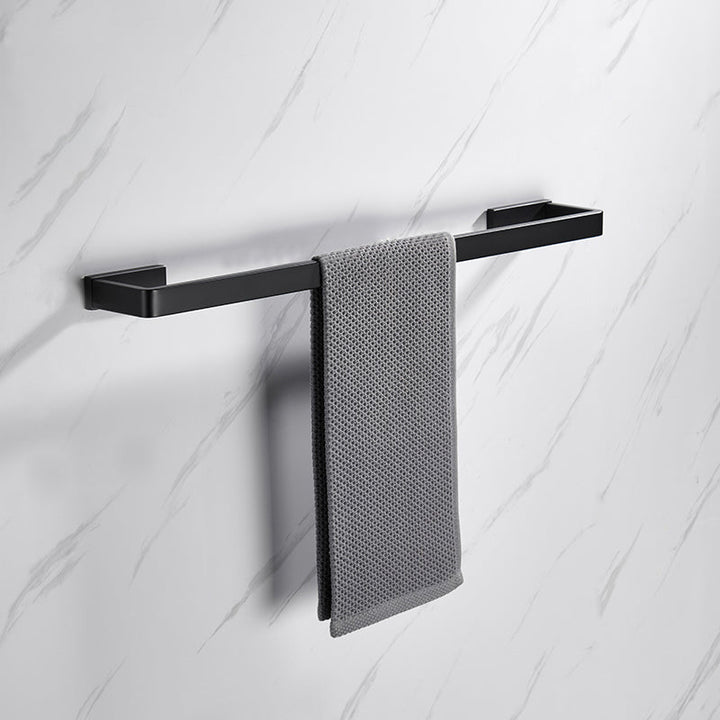 BowLift | Matte Black 5-piece modern bathroom accessory as individual piece or as set with towel bar