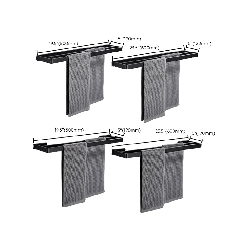 BowLift | Matte Black 5-piece modern bathroom accessory as individual piece or as set with towel bar