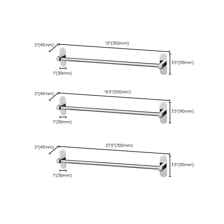BowLift | 2-Piece Stainless Steel Slip Resistant Modern Chrome Bathroom Hardware Set