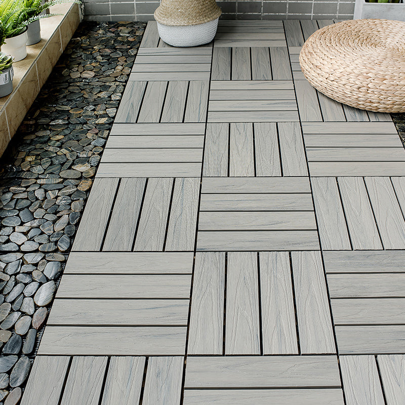 BowLift | Square Patio Tiles Interlocking Striped Pattern Deck Board