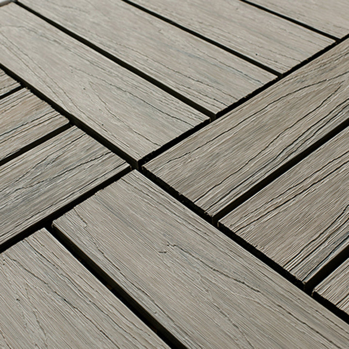 BowLift | Square Patio Tiles Interlocking Striped Pattern Deck Board