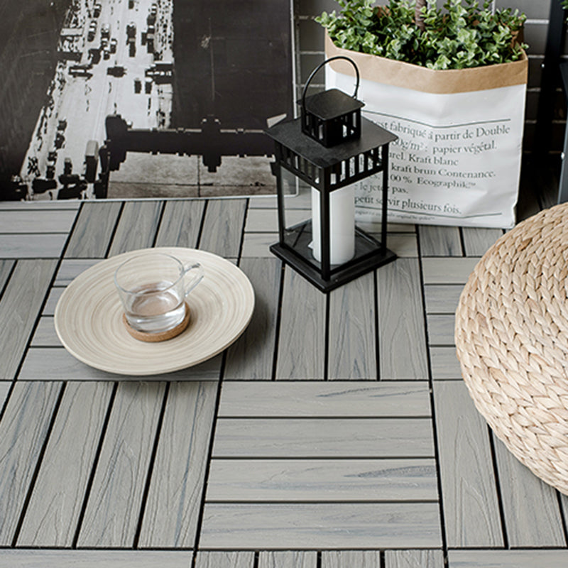 BowLift | Square Patio Tiles Interlocking Striped Pattern Deck Board