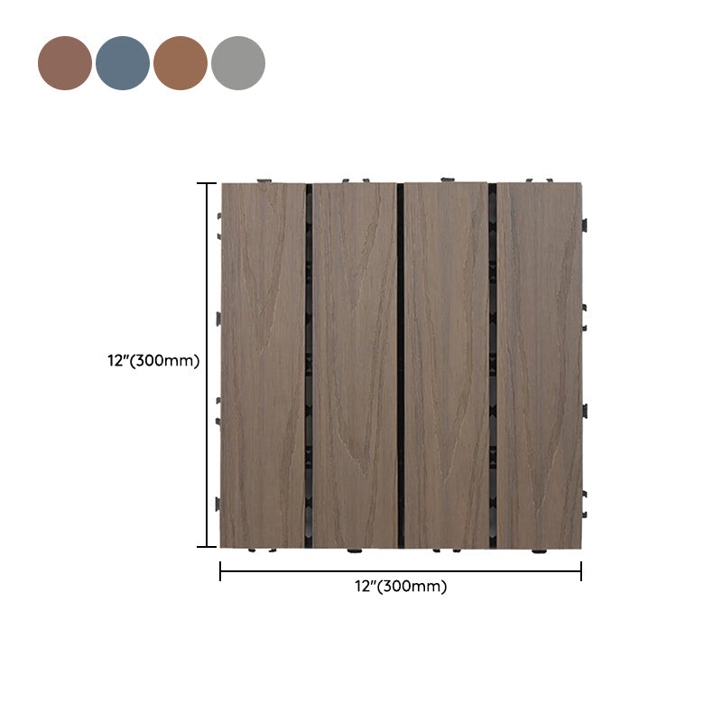 BowLift | Square Patio Tiles Interlocking Striped Pattern Deck Board