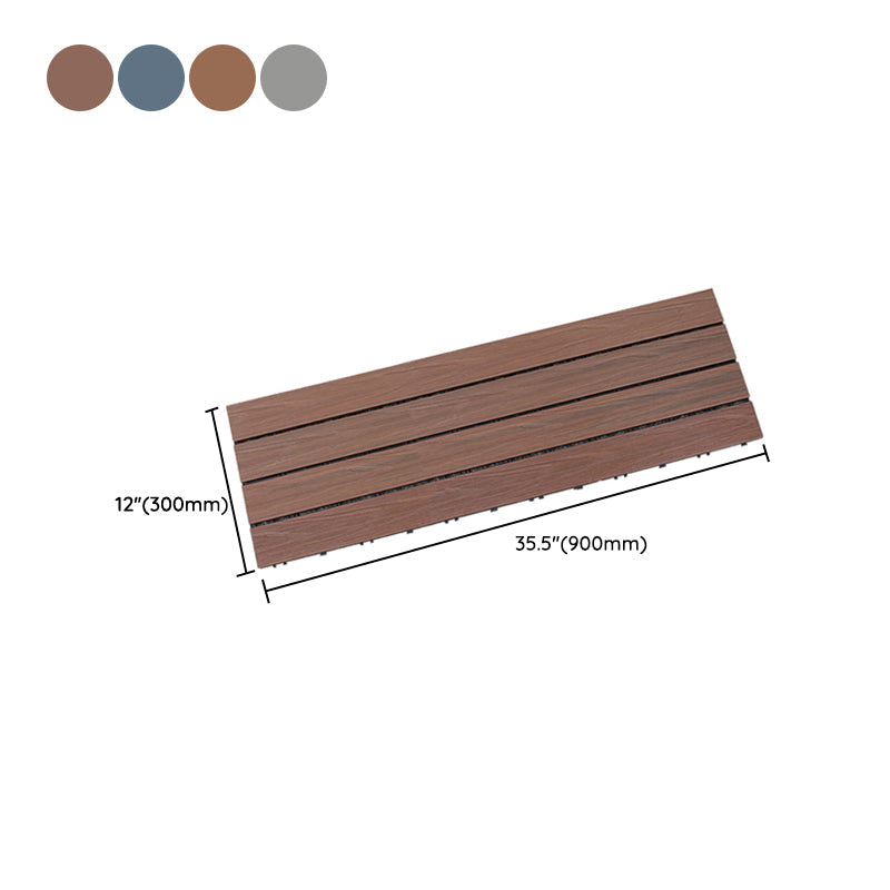 BowLift | Square Patio Tiles Interlocking Striped Pattern Deck Board
