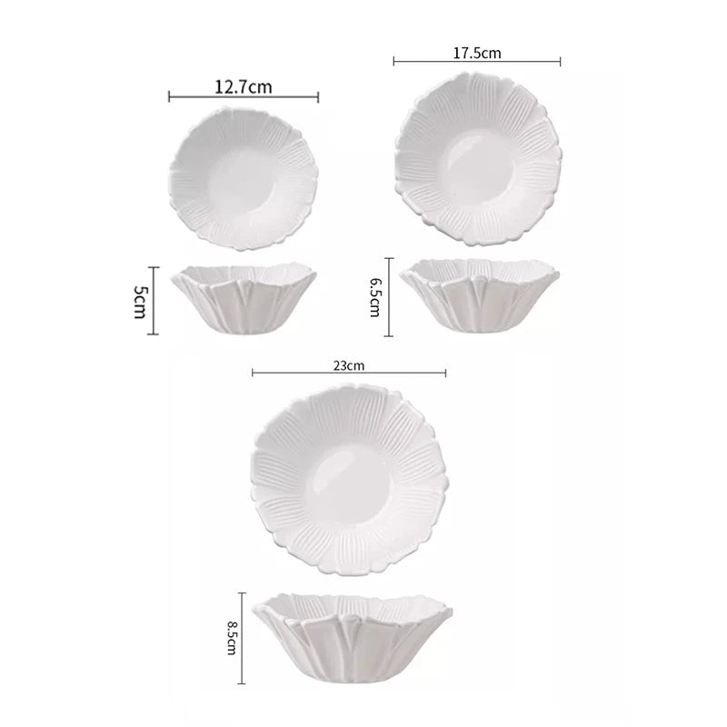BowLift | Flower Shaped Ceramic Deep Bowl