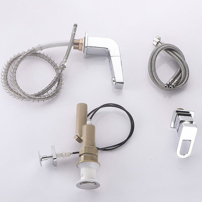 BowLift | Bathroom faucet lever handle brass handheld shower sink faucet
