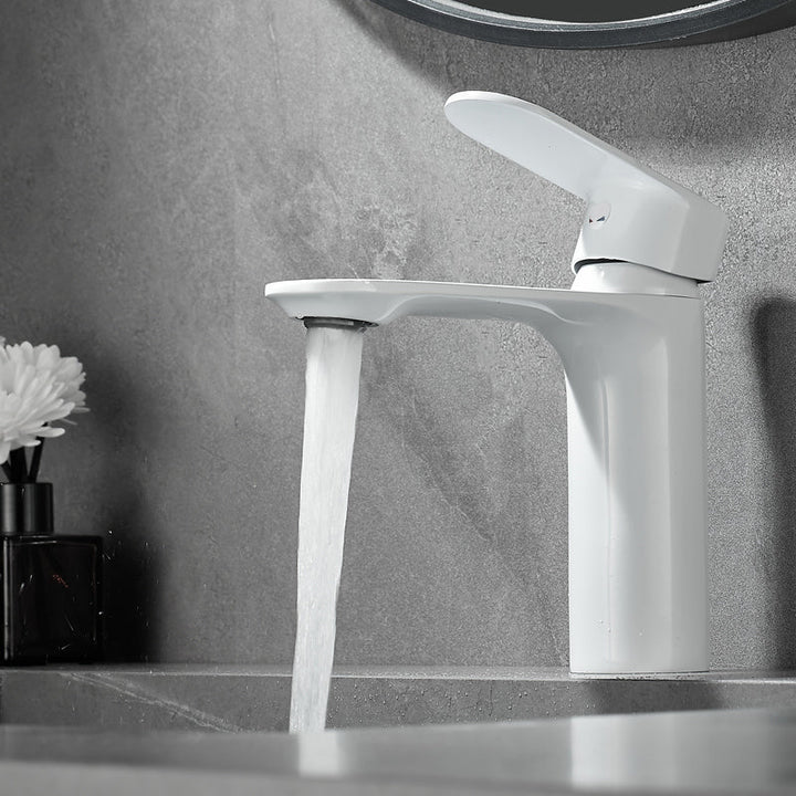 BowLift | Bathroom Sink Faucet Lever Handle Brass Monochrome Bathroom Faucet