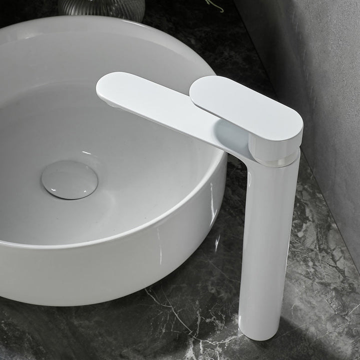 BowLift | Bathroom Sink Faucet Lever Handle Brass Monochrome Bathroom Faucet