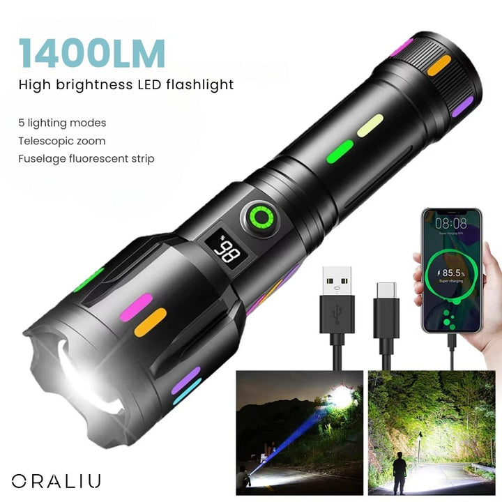 BowLift | Military-Grade LED Flashlight – Rechargeable – 9000 Lumens