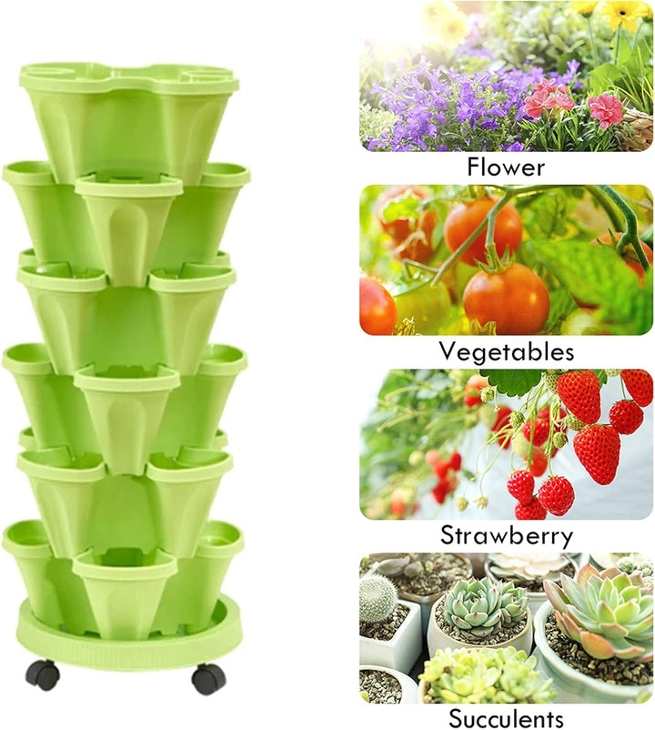 BowLift | 6-Layer Vertical Plant Tower – Three-dimensional Flowering System for the Garden