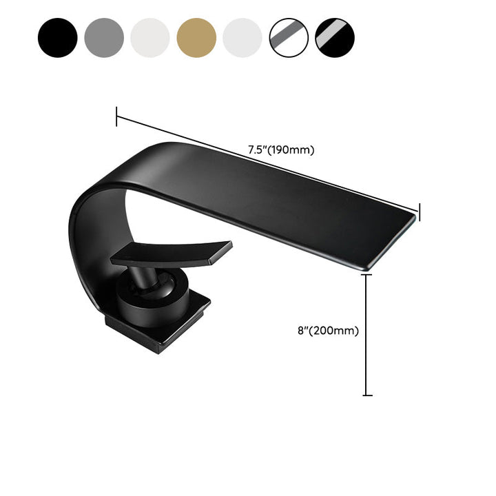 BowLift | Unique Bathroom Waterfall Spout Brass Basin Faucet