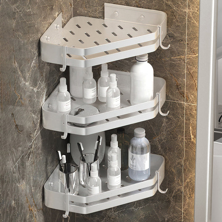 BowLift | Modern 2/3-piece Bathroom Set Stainless Steel Triangle Bath Shelf made of Aluminum