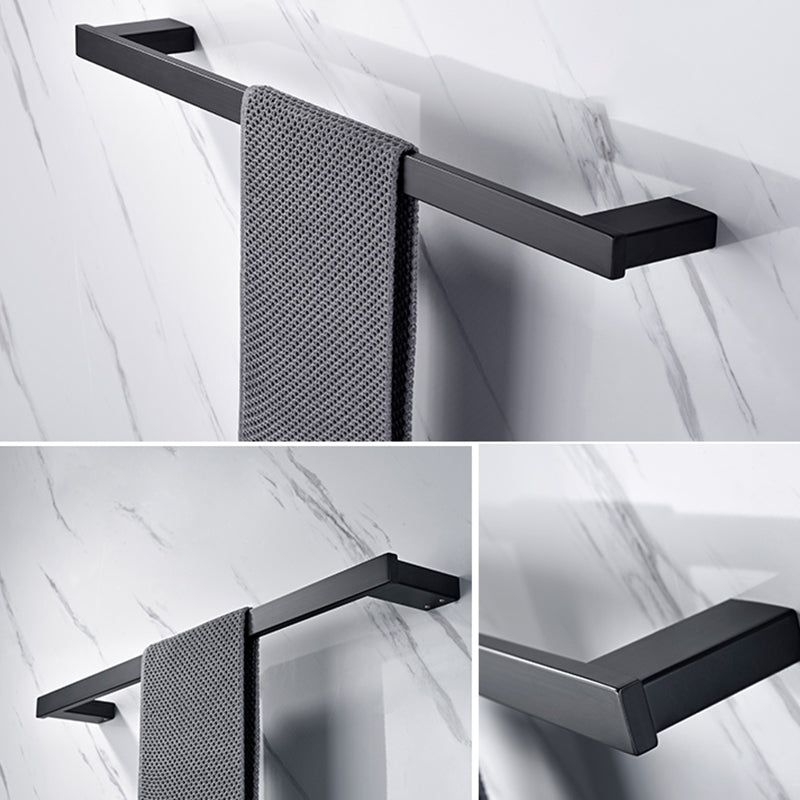 BowLift | 5-piece Modernism Bath Accessory Set in Matte Black Stainless Steel